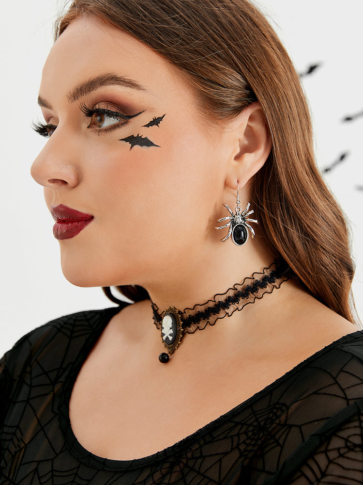 Halloween Spider Dangle Earrings