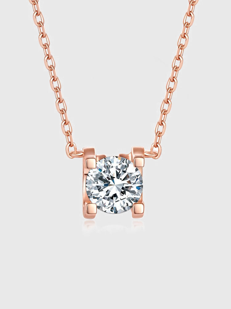 Moissanite Minimalist Pendant Necklace for Women